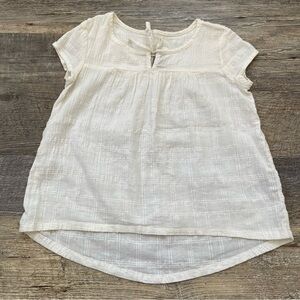 Girls Old Navy Off-White Tie Front Blouse – Size 5/XS